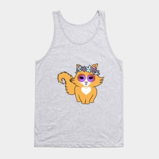 cat with glasses Tank Top